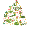 Snake Serpent Christmas Tree