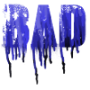bad ,blue,font,graffiti,typo,stencil