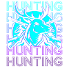 Red Deer Hunting Red Retro
