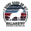 Work Hard - Retro Bullmastiff