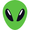 Green cute alien