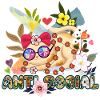 Anti Social Cat cute Hippie