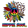 Hippie Soul Sunflower Peace sign