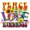 Peace Love Kindness hippie peace