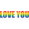 rayures arc-en-ciel t’aiment lgbtqi queer