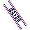 Mayor Sash Costume - Blue/Red