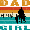 Vintage Mädchen Papa Vater von Mädchen Vatertag