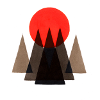 Pines and sun