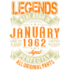 1962 January Birthday Legend