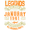 1961 January Birthday Legend
