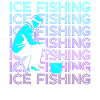 Eisfischen Fischer Retro