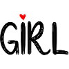 Girl Red Heart