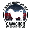 Work Hard - Retro Cavachon