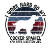 Arbeite Hart - Retro Cocker Spaniel