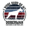 Hard Work - Retro Doberman