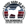 Travailler dur - Retro Goldendoodle