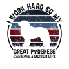 Arbeite Hart - Retro Great Pyrenees