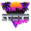Synthwave City and Palms
