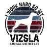 Work Hard - Retro Vizsla