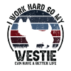 Work Hard - Retro Westie