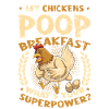 My chickens poop the breakfast.