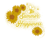 Summer Happiness Bee Sunflower