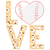 Leopard Baseball Thème Baseball Féminin