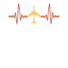 Airplane Heartbeat Pilot Airplane Lover