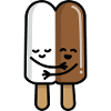 Mixed pair of popsicles Mixed-race love