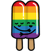 Gelato Gay Coppia Arcobaleno Bandiera LGBT Gay Pride