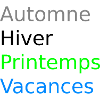 Automne hiver printemps vacances