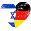 Israel Germany Flag Heart