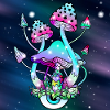 Magic Mushrooms Space art