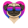 Bisexual Pug Dog Gift
