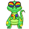 LGBT Animal Dinosaur Rainbow Heart