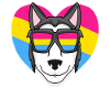 Pansexual Siberian Husky Dog Gift