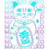 Maneki Neko Katt Japansk Lycklig Katt Retro