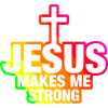 Jesus makes me strong -multicoloured-