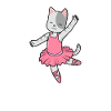 Comic Cat Dances Ballet - Ballerine