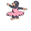 Comic Mole Dances Ballet - Ballerine