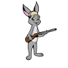 Rabbit with Rifle - Hunter