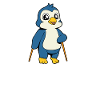 Nordic Walking Comic Penguin