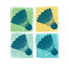 Badminton Shuttlecocks Pop Art