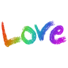 Love Text Rainbow