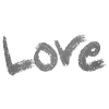 Love Text Silver