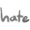 Hate Text Silver