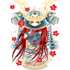 red-haired girl Samurai