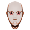 Head Ilustration with Anime Eyes