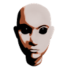 Mystical Creature with Black Eyes