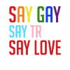 Säg att gay säger trans säg kärlek säg jämlikhet